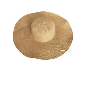 Wide Brim Hat Solid Plain Floppy Beach Sun Hat Summer Hats Straw Hat Tan